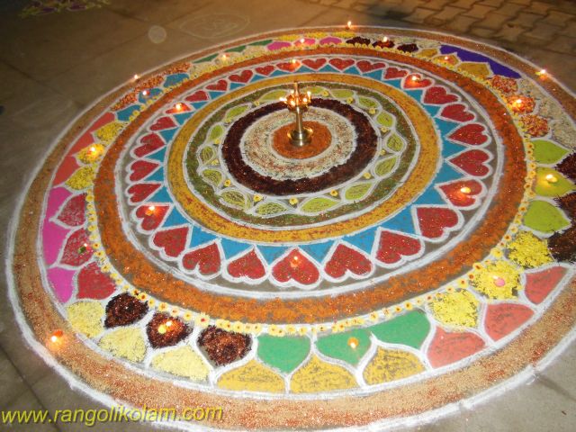 Vegetable rangoli kolam