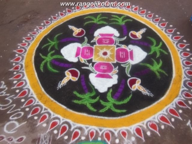 pongal kolam,pongal rangolikolam