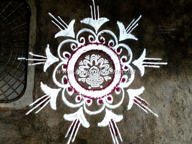 small white kolam