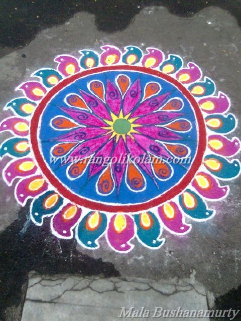 flower rangoli