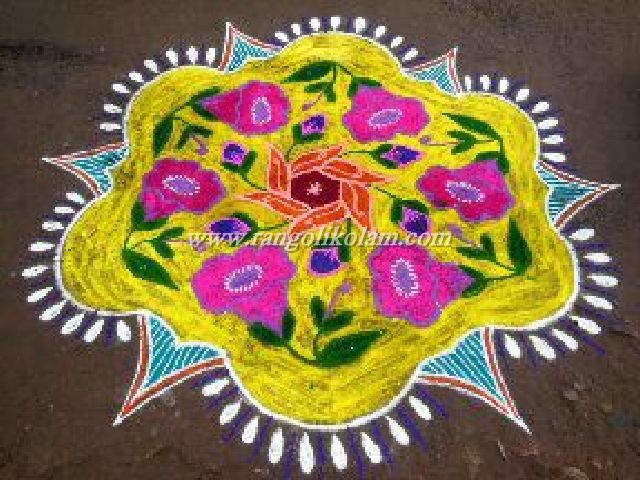 Beginners 8 to 8 dots rangoli designs, 8 pulli kolam collections