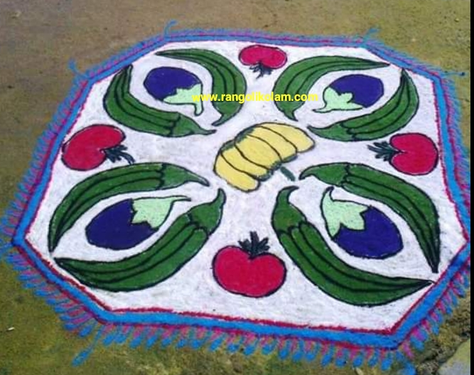 Vegetables kolam