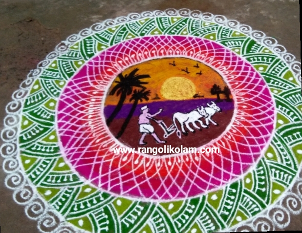 Kannum pongal kolam